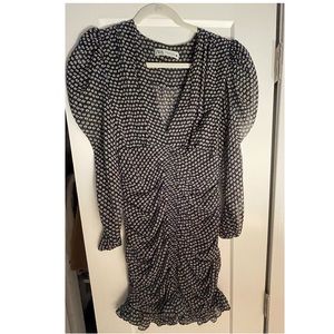 Zara puff sleeve body con dress